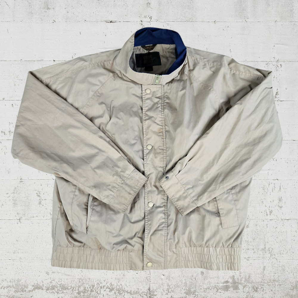 Vintage 1980s Beige Colorful Plaid Lined Canvas Guide Series Chore Coat Size XL - Picture 2 of 14